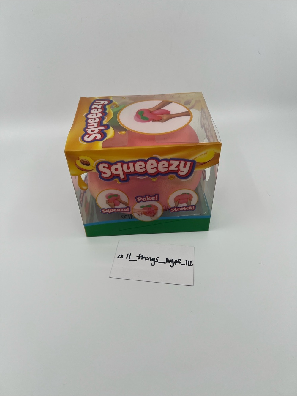 Peach Squeeezy toy from sunny days